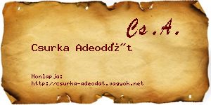 Csurka Adeodát névjegykártya